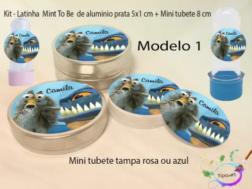 Kit Latinhas e Mini Tubetes -era do Gelo