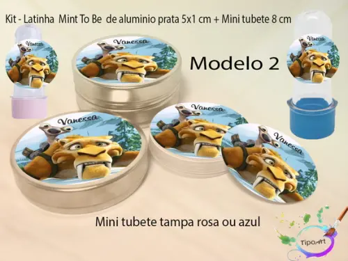 Kit Latinhas e Mini Tubetes -era do Gelo