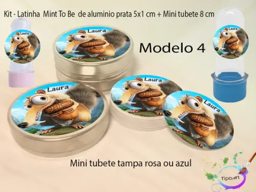 Kit Latinhas e Mini Tubetes -era do Gelo