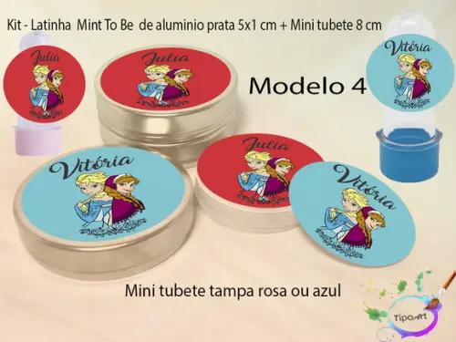 Kit Latinhas e Mini Tubetes -frozen