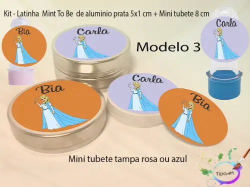 Kit Latinhas e Mini Tubetes -frozen