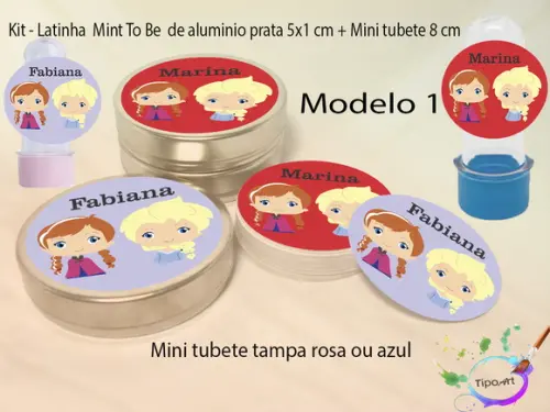 Kit Latinhas e Mini Tubetes -frozen