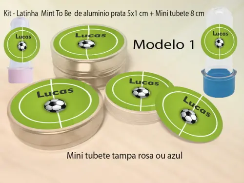 Kit Latinhas e Mini Tubetes -futebol