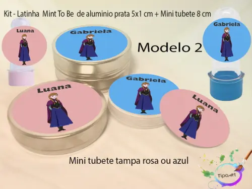 Kit Latinhas e Mini Tubetes -frozen