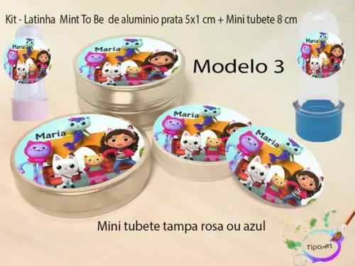 Kit Latinhas e Mini Tubetes -gabi Casa Mágica