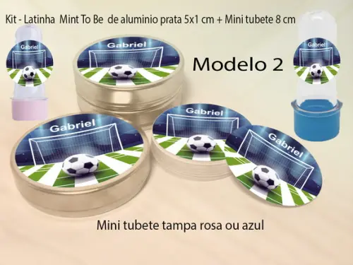 Kit Latinhas e Mini Tubetes -futebol