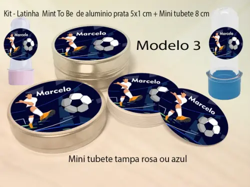 Kit Latinhas e Mini Tubetes -futebol