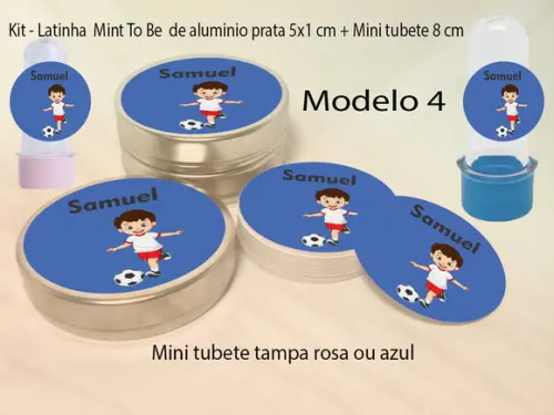 Kit Latinhas e Mini Tubetes -futebol