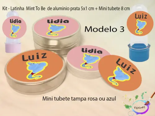 Kit Latinhas e Mini Tubetes -genio