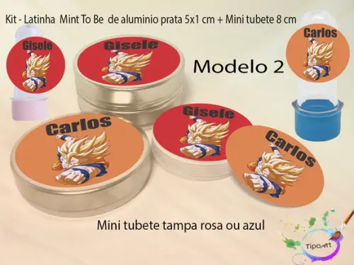 Kit Latinhas e Mini Tubetes -goku