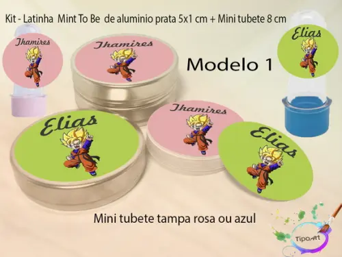 Kit Latinhas e Mini Tubetes -goku