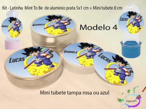 Kit Latinhas e Mini Tubetes -goku