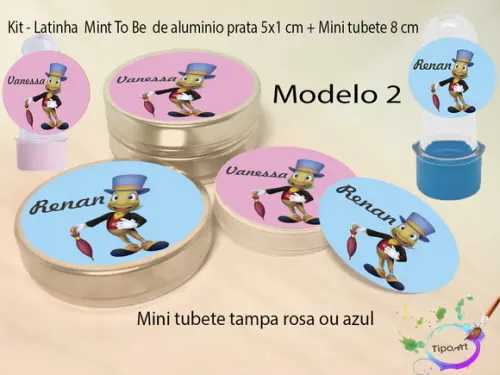 Kit Latinhas e Mini Tubetes -grilo Falante