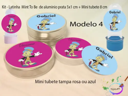 Kit Latinhas e Mini Tubetes -grilo Falante