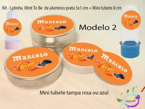Kit Latinhas e Mini Tubetes -hot Whells