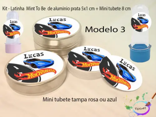 Kit Latinhas e Mini Tubetes -hot Whells