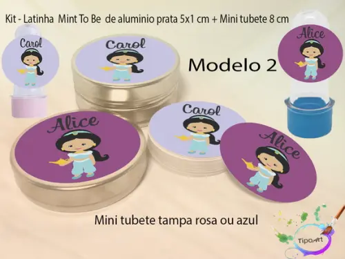 Kit Latinhas e Mini Tubetes -jasmine