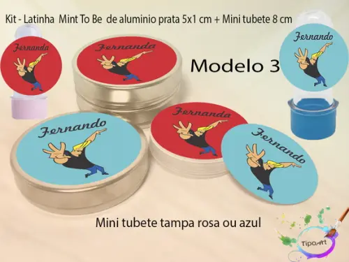 Kit Latinhas e Mini Tubetes -johnny Bravo