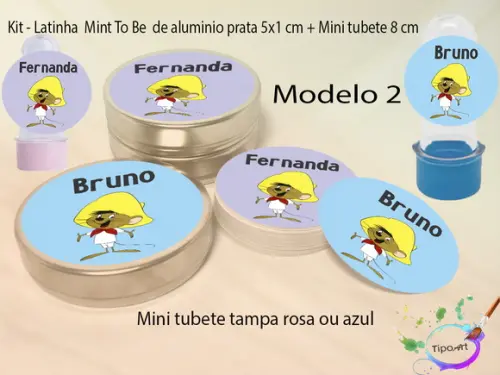 Kit Latinhas e Mini Tubetes -ligeirinho