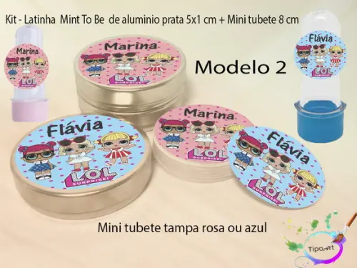 Kit Latinhas e Mini Tubetes -lol Surprise
