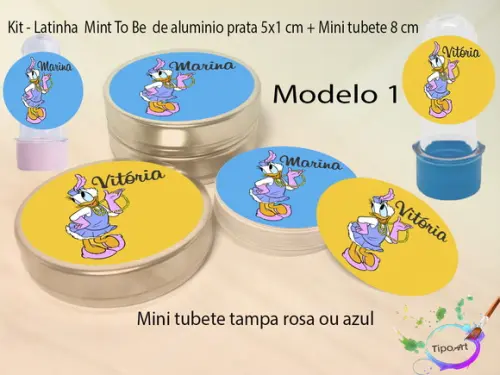 Kit Latinhas e Mini Tubetes -margarida