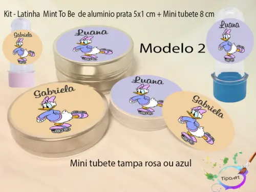 Kit Latinhas e Mini Tubetes -margarida