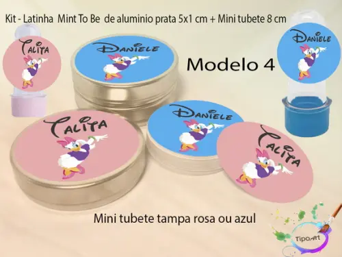 Kit Latinhas e Mini Tubetes -margarida