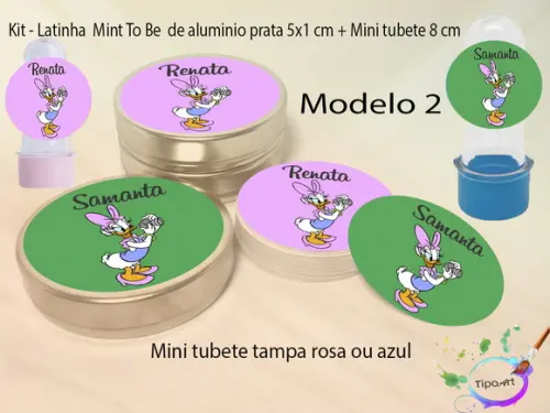 Kit Latinhas e Mini Tubetes -margarida