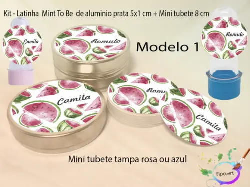 Kit Latinhas e Mini Tubetes -melancia