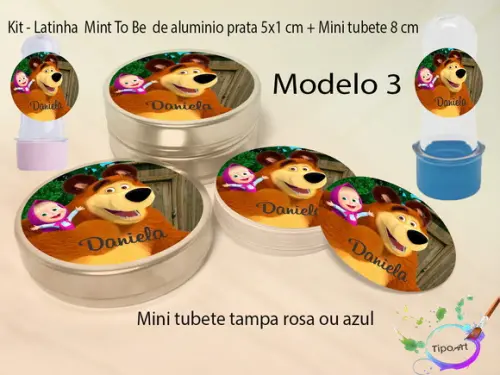 Kit Latinhas e Mini Tubetes -masha