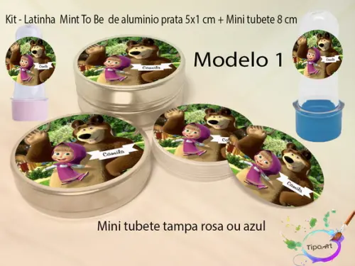 Kit Latinhas e Mini Tubetes -masha