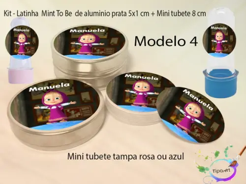 Kit Latinhas e Mini Tubetes -masha