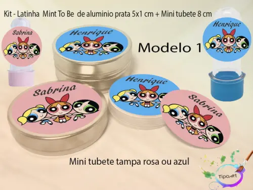 Kit Latinhas e Mini Tubetes -meninas Poderosas