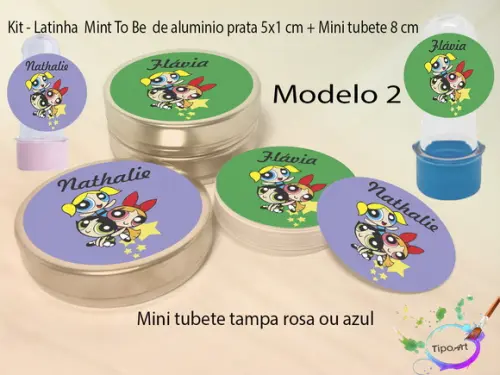 Kit Latinhas e Mini Tubetes -meninas Poderosas