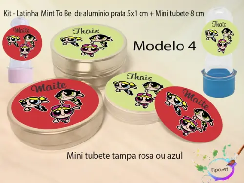 Kit Latinhas e Mini Tubetes -meninas Poderosas