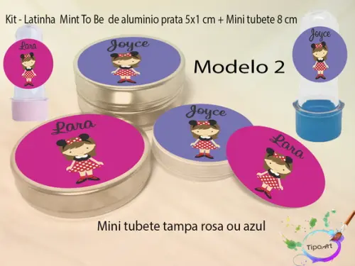 Kit Latinhas e Mini Tubetes -minnie