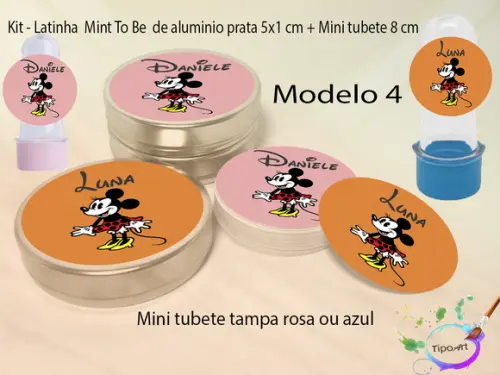 Kit Latinhas e Mini Tubetes -minnie
