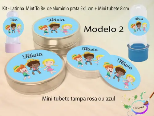 Kit Latinhas e Mini Tubetes -mundo Bita