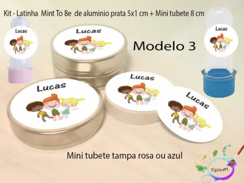 Kit Latinhas e Mini Tubetes -mundo Bita