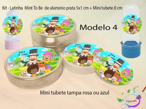 Kit Latinhas e Mini Tubetes -mundo Bita