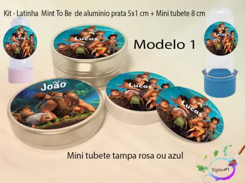Kit Latinhas e Mini Tubetes -os Croods