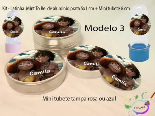 Kit Latinhas e Mini Tubetes -os Croods
