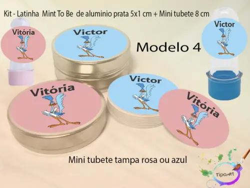 Kit Latinhas e Mini Tubetes -papaleguas