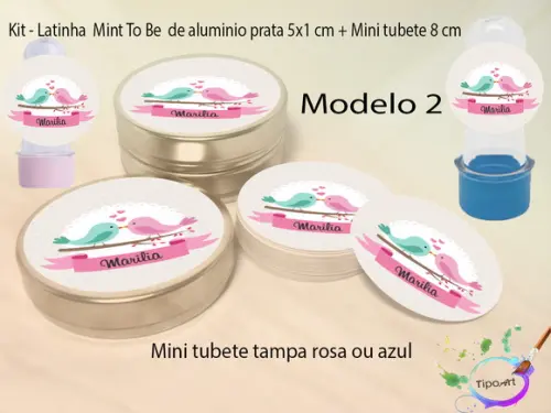 Kit Latinhas e Mini Tubetes -passarinho