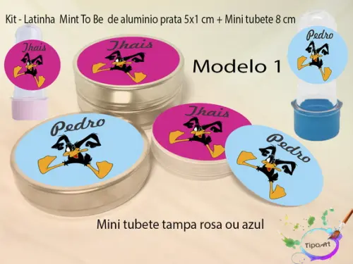 Kit Latinhas e Mini Tubetes -patolino