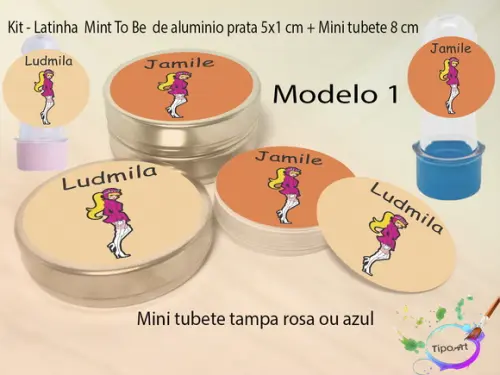 Kit Latinhas e Mini Tubetes -penélope Charmosa