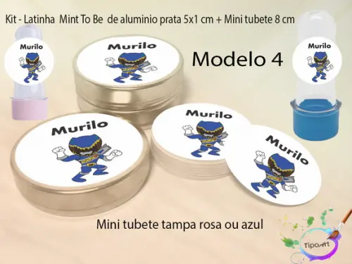 Kit Latinhas e Mini Tubetes -pawer Ranger