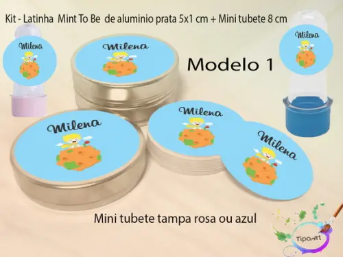 Kit Latinhas e Mini Tubetes -pequeno Príncipe
