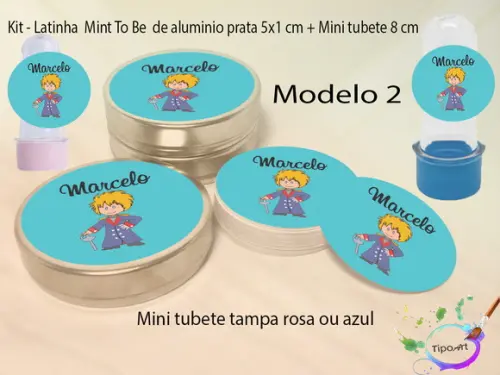 Kit Latinhas e Mini Tubetes -pequeno Príncipe