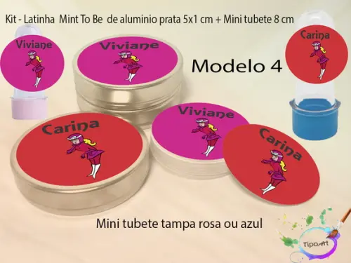 Kit Latinhas e Mini Tubetes -penélope Charmosa